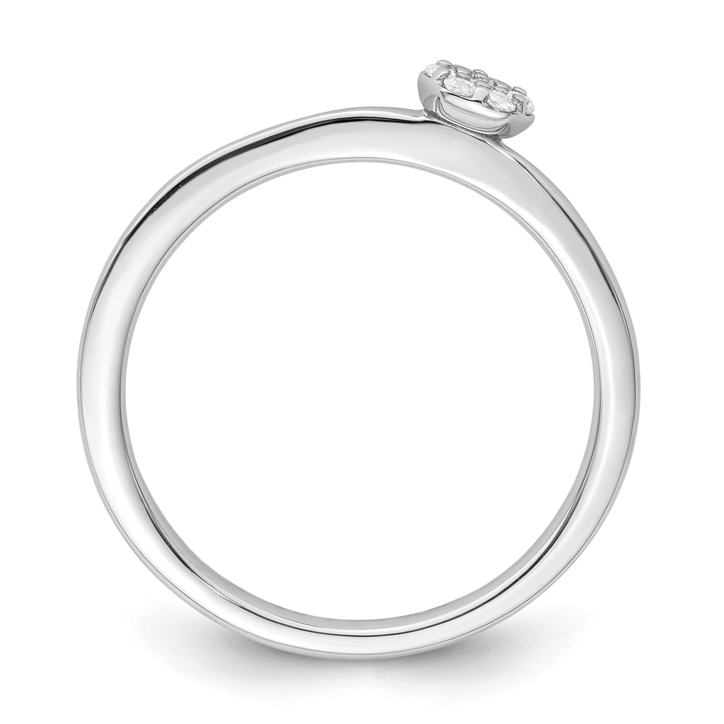 Two Promises 14k White Gold 1/15 carat Lab Grown Diamond VS/SI+ G+ Complete Promise Band