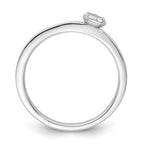 Two Promises 14k White Gold 1/15 carat Lab Grown Diamond VS/SI+ G+ Complete Promise Band