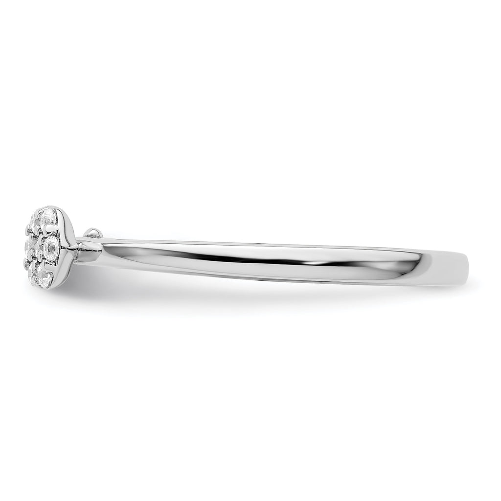Two Promises 14k White Gold 1/15 carat Lab Grown Diamond VS/SI+ G+ Complete Promise Band