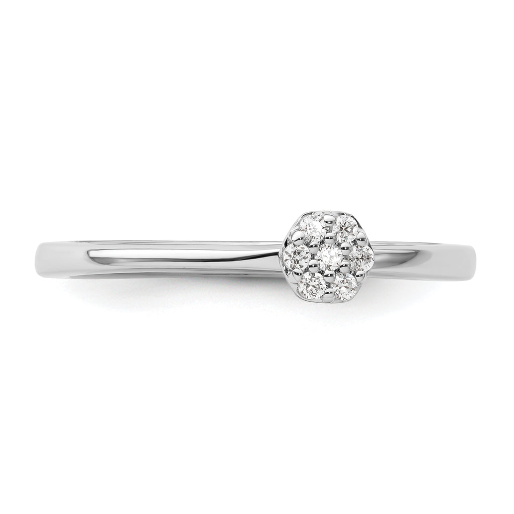 Two Promises 14k White Gold 1/15 carat Lab Grown Diamond VS/SI+ G+ Complete Promise Band