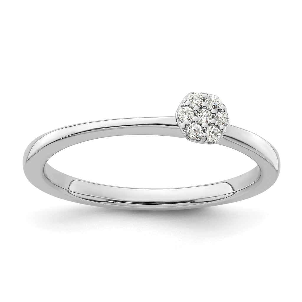 Two Promises 14k White Gold 1/15 carat Lab Grown Diamond VS/SI+ G+ Complete Promise Band