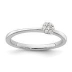 Two Promises 14k White Gold 1/15 carat Lab Grown Diamond VS/SI+ G+ Complete Promise Band