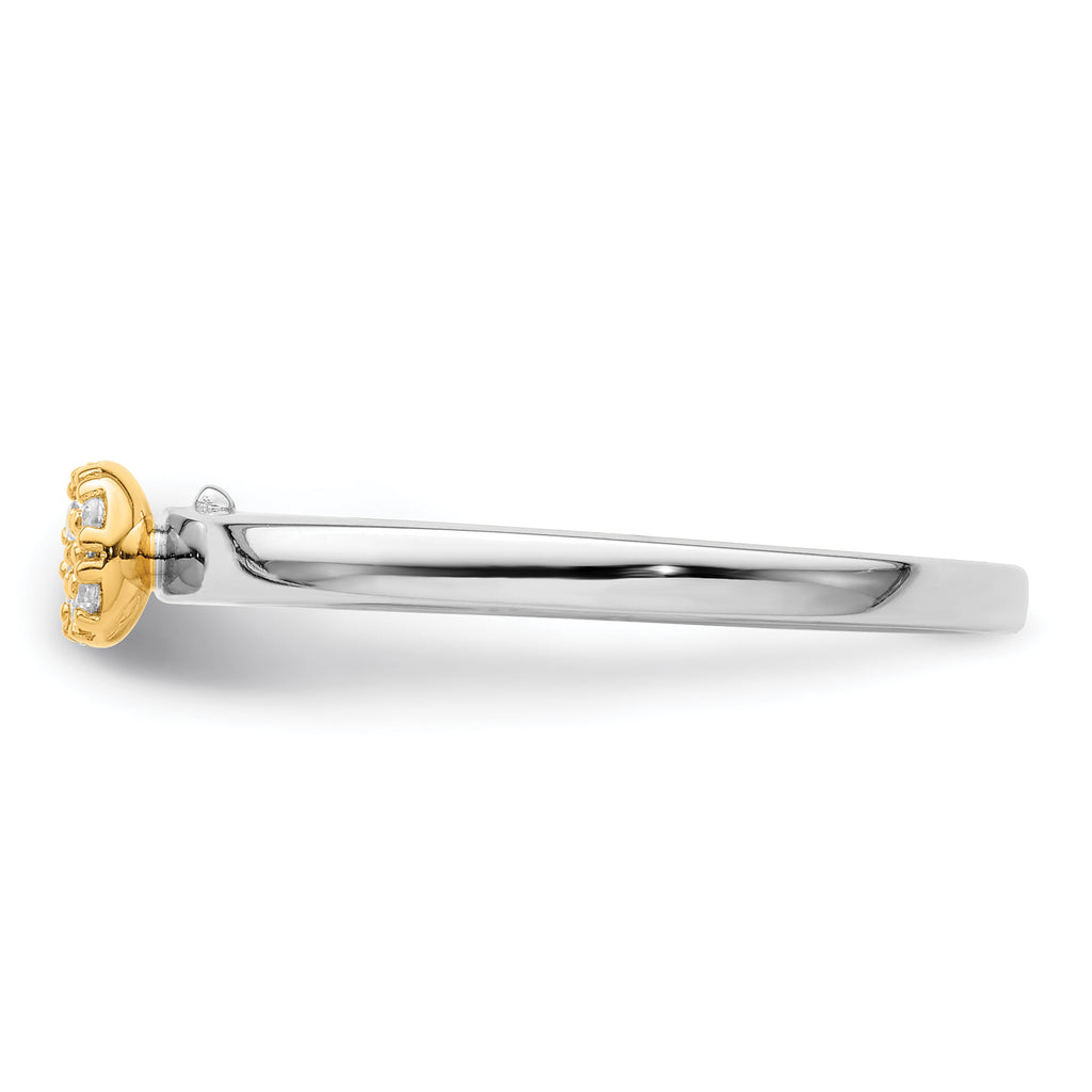 Two Promises 14k Two-tone 1/15 carat Lab Grown Diamond VS/SI+ G+ Complete Promise Band