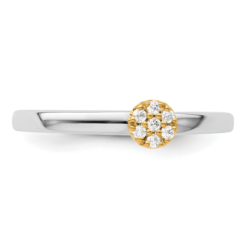 Two Promises 14k Two-tone 1/15 carat Lab Grown Diamond VS/SI+ G+ Complete Promise Band