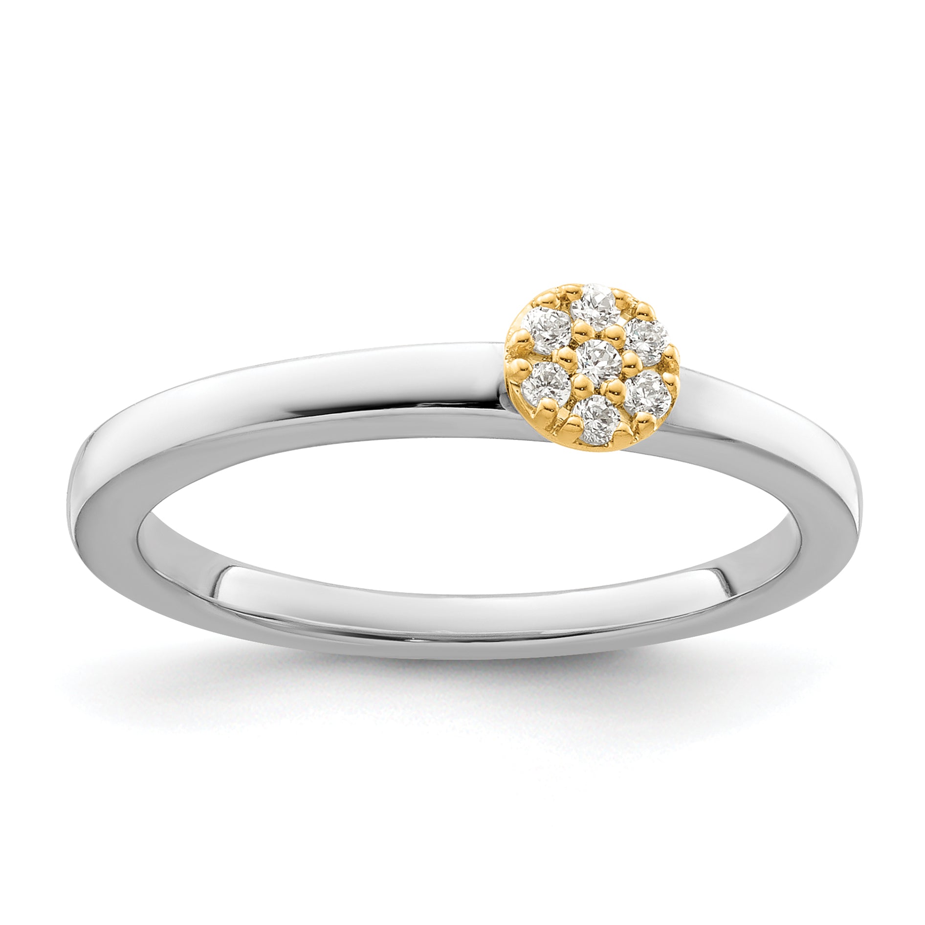 Two Promises 14k Two-tone 1/15 carat Lab Grown Diamond VS/SI+ G+ Complete Promise Band