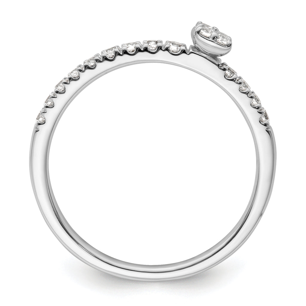 Two Promises 14k White Gold 1/4 carat Lab Grown Diamond VS/SI+ G+ Complete Promise Band