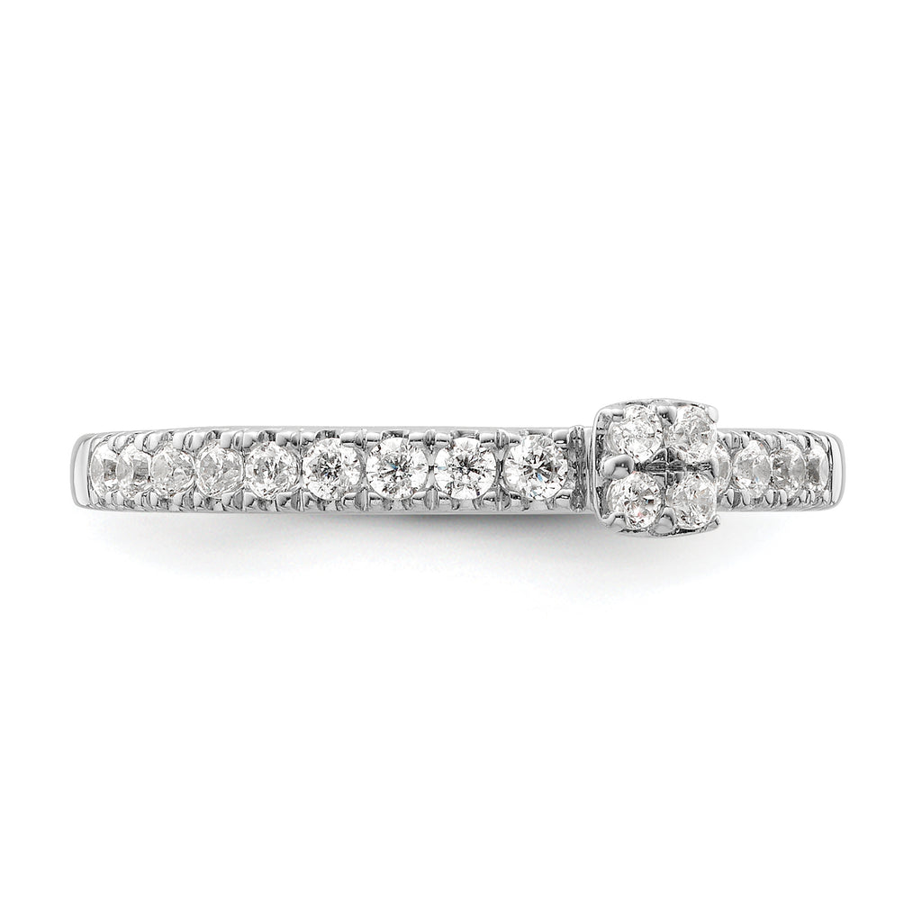 Two Promises 14k White Gold 1/4 carat Lab Grown Diamond VS/SI+ G+ Complete Promise Band