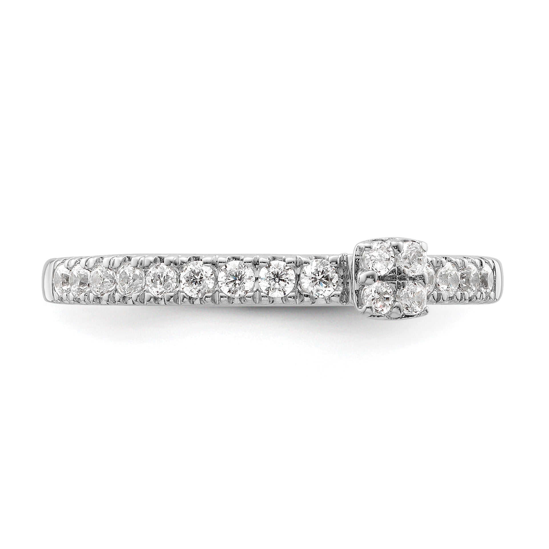 Two Promises 14k White Gold 1/4 carat Lab Grown Diamond VS/SI+ G+ Complete Promise Band