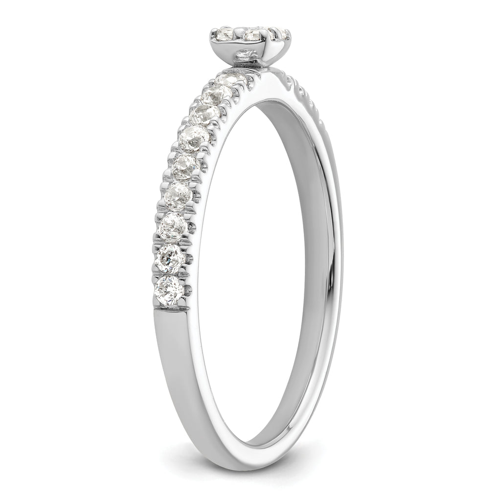 Two Promises 14k White Gold 1/4 carat Lab Grown Diamond VS/SI+ G+ Complete Promise Band