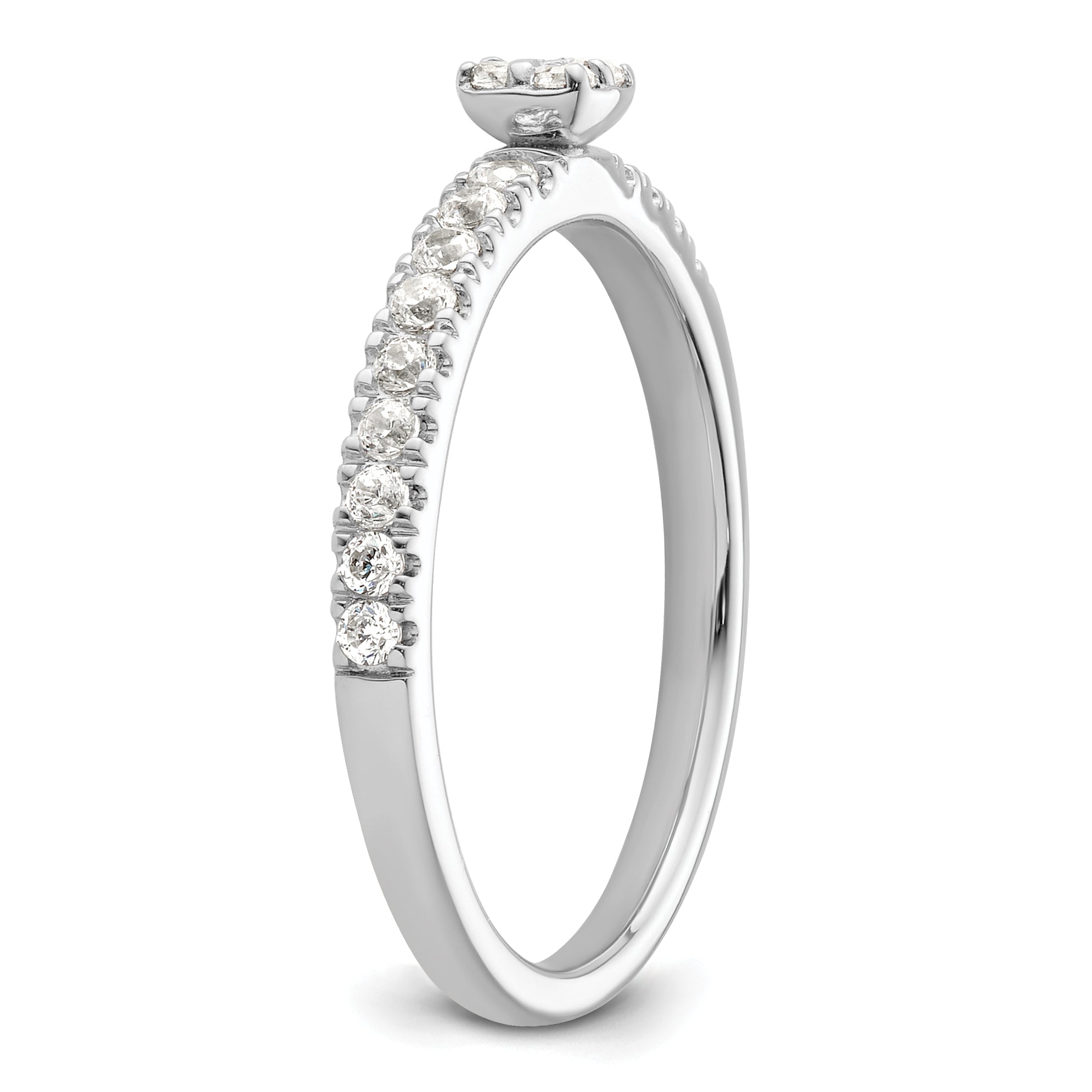 Two Promises 14k White Gold 1/4 carat Lab Grown Diamond VS/SI+ G+ Complete Promise Band