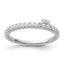 Two Promises 14k White Gold 1/4 carat Lab Grown Diamond VS/SI+ G+ Complete Promise Band