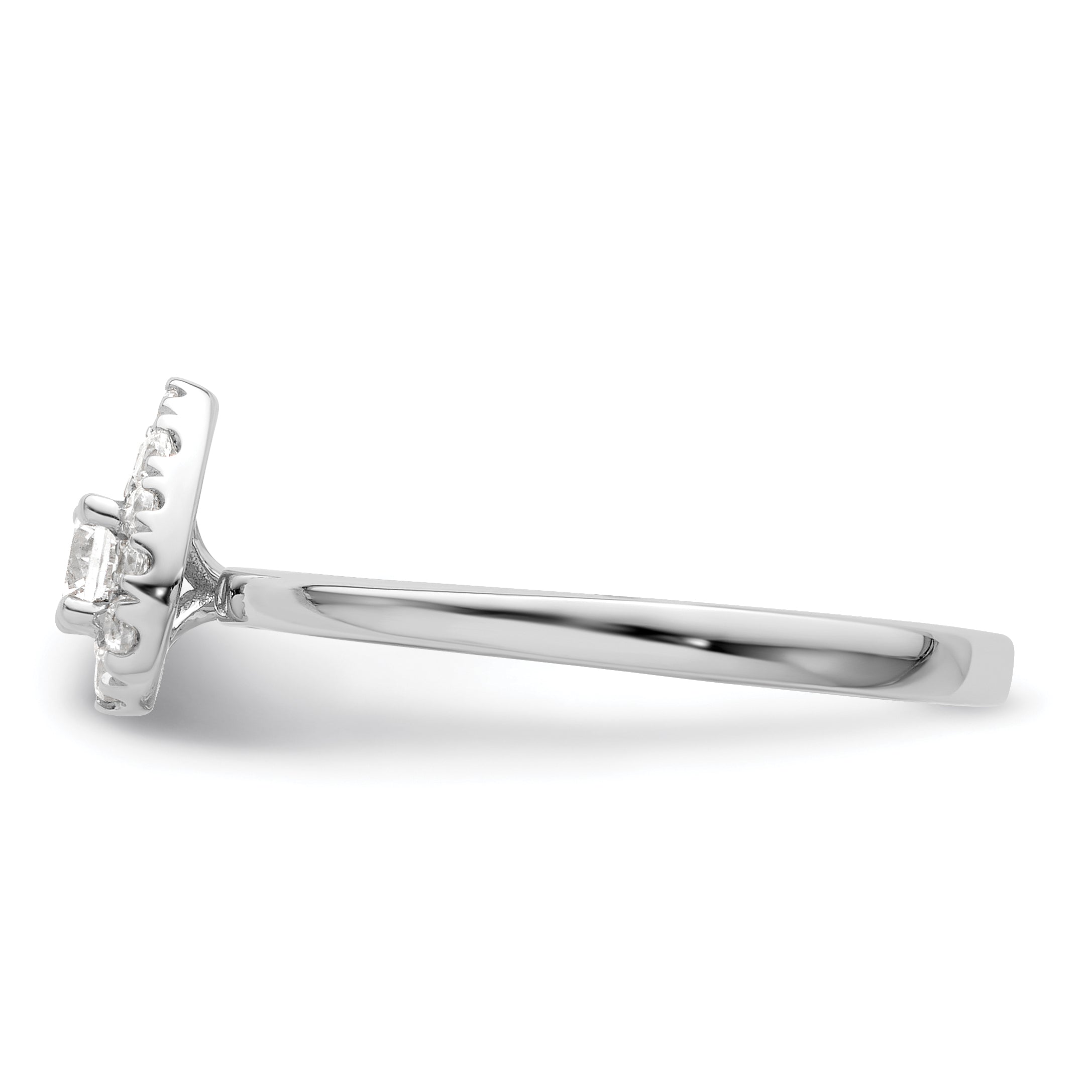 Two Promises 14k White Gold 1/3 carat Lab Grown Diamond VS/SI+ G+ Complete Petite Halo Engagement Ring