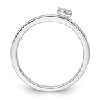Two Promises 14k White Gold 1/20 carat Lab Grown Diamond VS/SI+ G+ Complete Promise Band