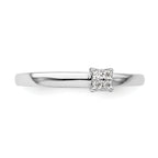 Two Promises 14k White Gold 1/20 carat Lab Grown Diamond VS/SI+ G+ Complete Promise Band