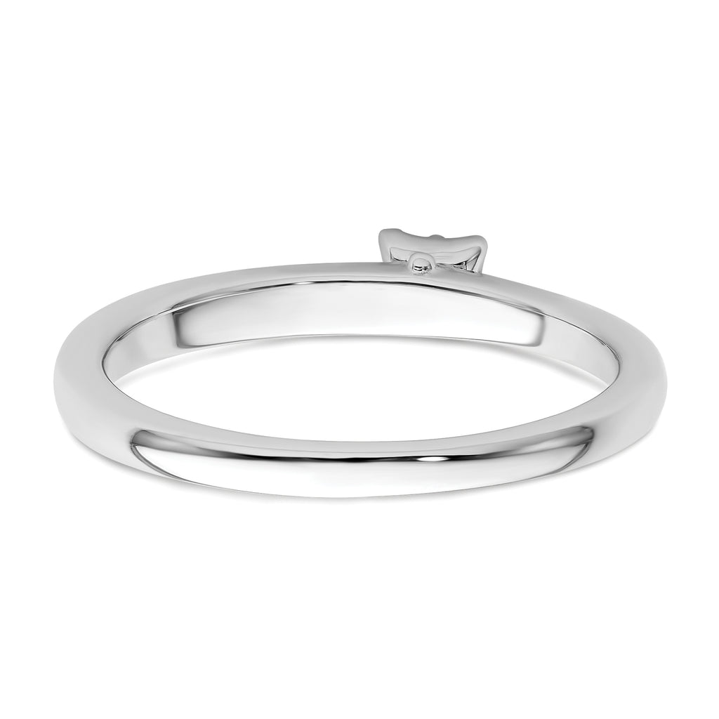 Two Promises 14k White Gold 1/20 carat Lab Grown Diamond VS/SI+ G+ Complete Promise Band