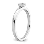 Two Promises 14k White Gold 1/20 carat Lab Grown Diamond VS/SI+ G+ Complete Promise Band