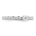 Two Promises 14k White Gold 3/8 carat Lab Grown Diamond VS/SI+ G+ Complete Promise Band