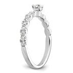 Two Promises 14k White Gold 3/8 carat Lab Grown Diamond VS/SI+ G+ Complete Promise Band