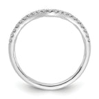 14k White Gold 1/6 carat Lab Grown Diamond VS+ F+ Complete Contoured Wedding Band