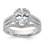 Halo Lab-Grown Diamond Engagement Ring in 14K White Gold (2 1/8 ct. tw.), Size 7 - Sophia Jewelers