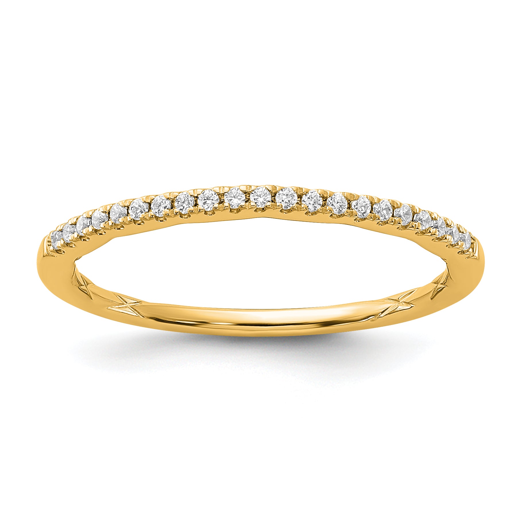 14k 1/10 carat Lab Grown Diamond VS+ F+ Complete Wedding Band Main image