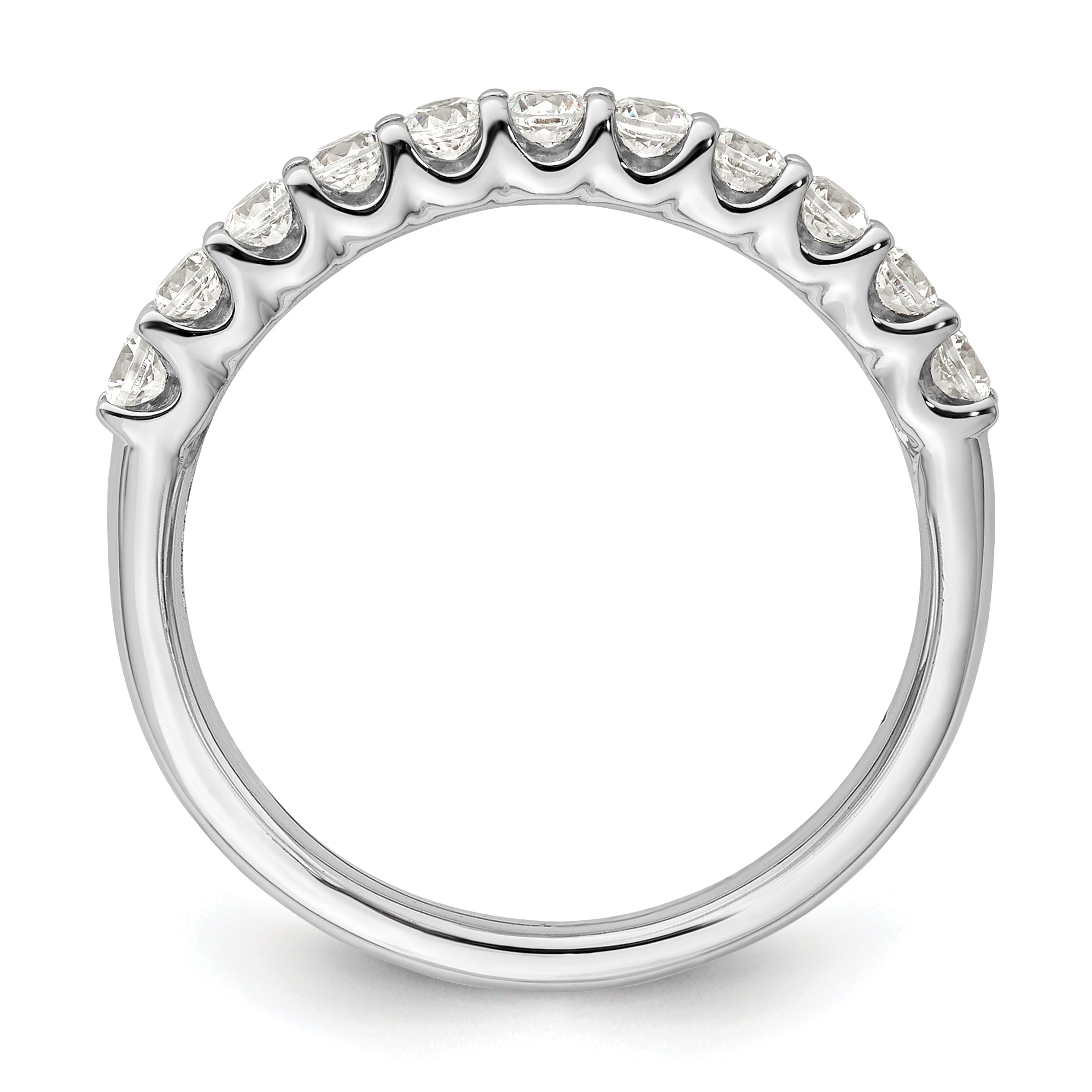 14k White Gold 1/2 carat Lab Grown Diamond VS/SI+ G+ Complete Wedding Band Secondary image