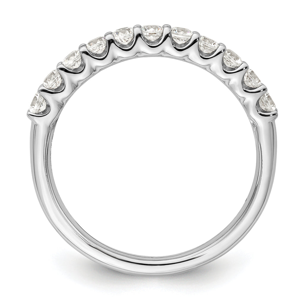 14k White Gold 1/2 carat Lab Grown Diamond VS/SI+ G+ Complete Wedding Band