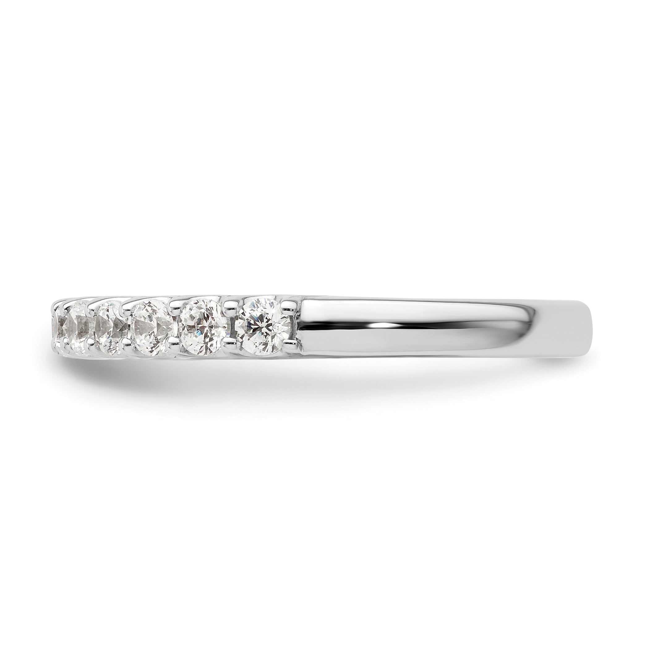 14k White Gold 1/2 carat Lab Grown Diamond VS/SI+ G+ Complete Wedding Band