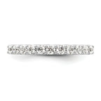 14k White Gold 1/2 carat Lab Grown Diamond VS/SI+ G+ Complete Wedding Band