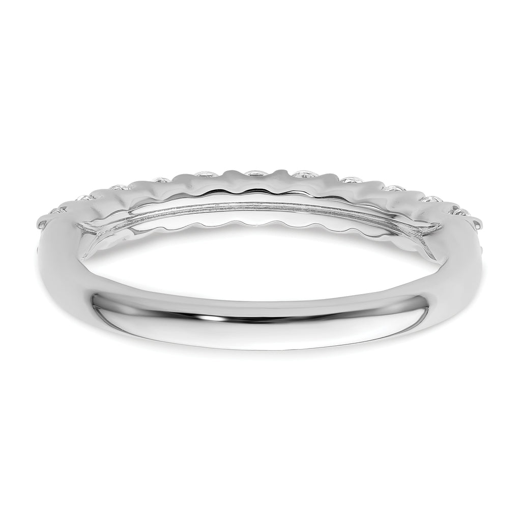 14k White Gold 1/2 carat Lab Grown Diamond VS/SI+ G+ Complete Wedding Band