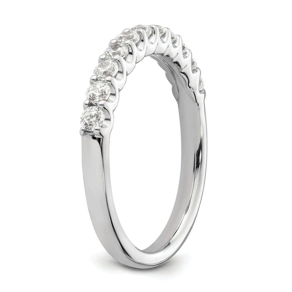 14k White Gold 1/2 carat Lab Grown Diamond VS/SI+ G+ Complete Wedding Band