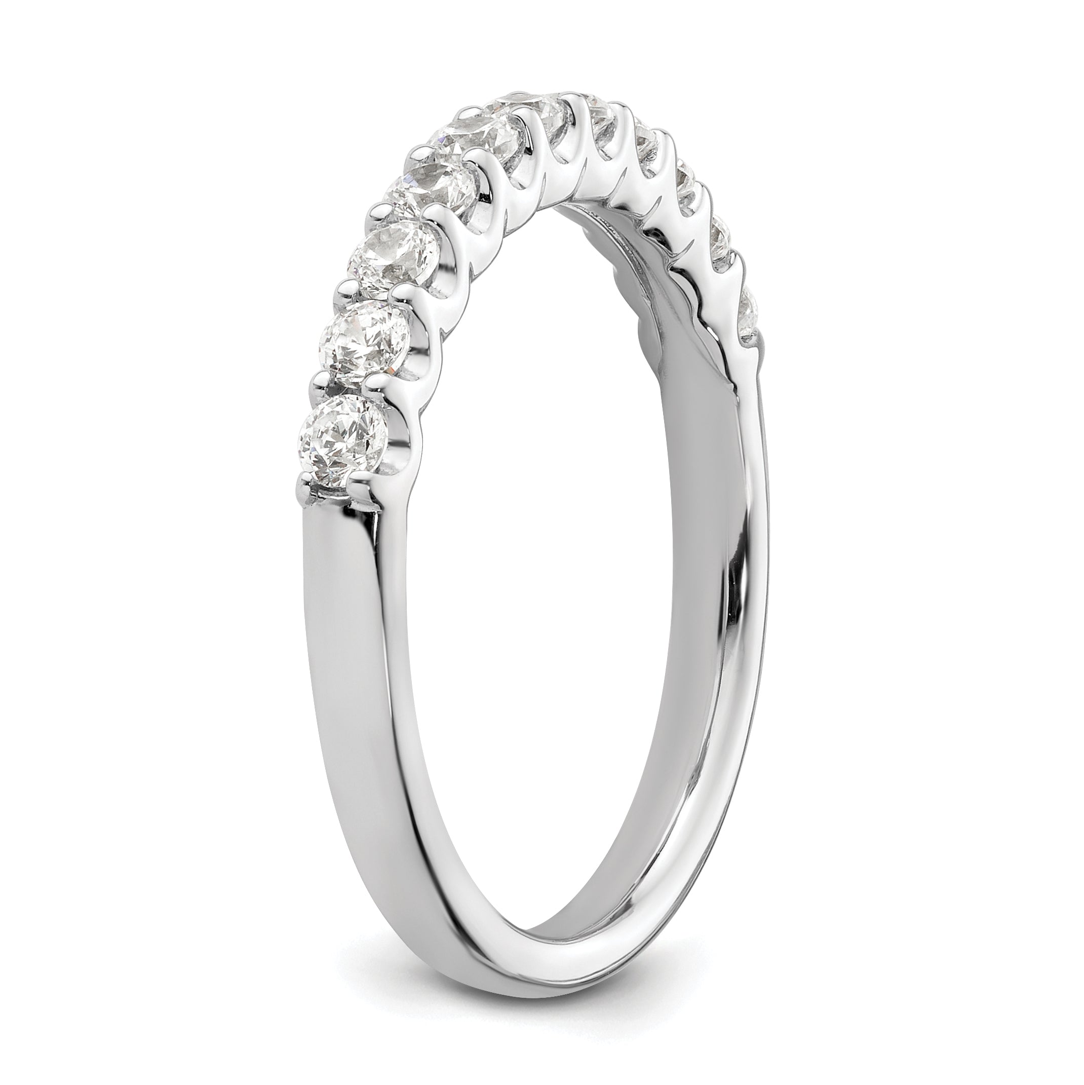 14k White Gold 1/2 carat Lab Grown Diamond VS/SI+ G+ Complete Wedding Band
