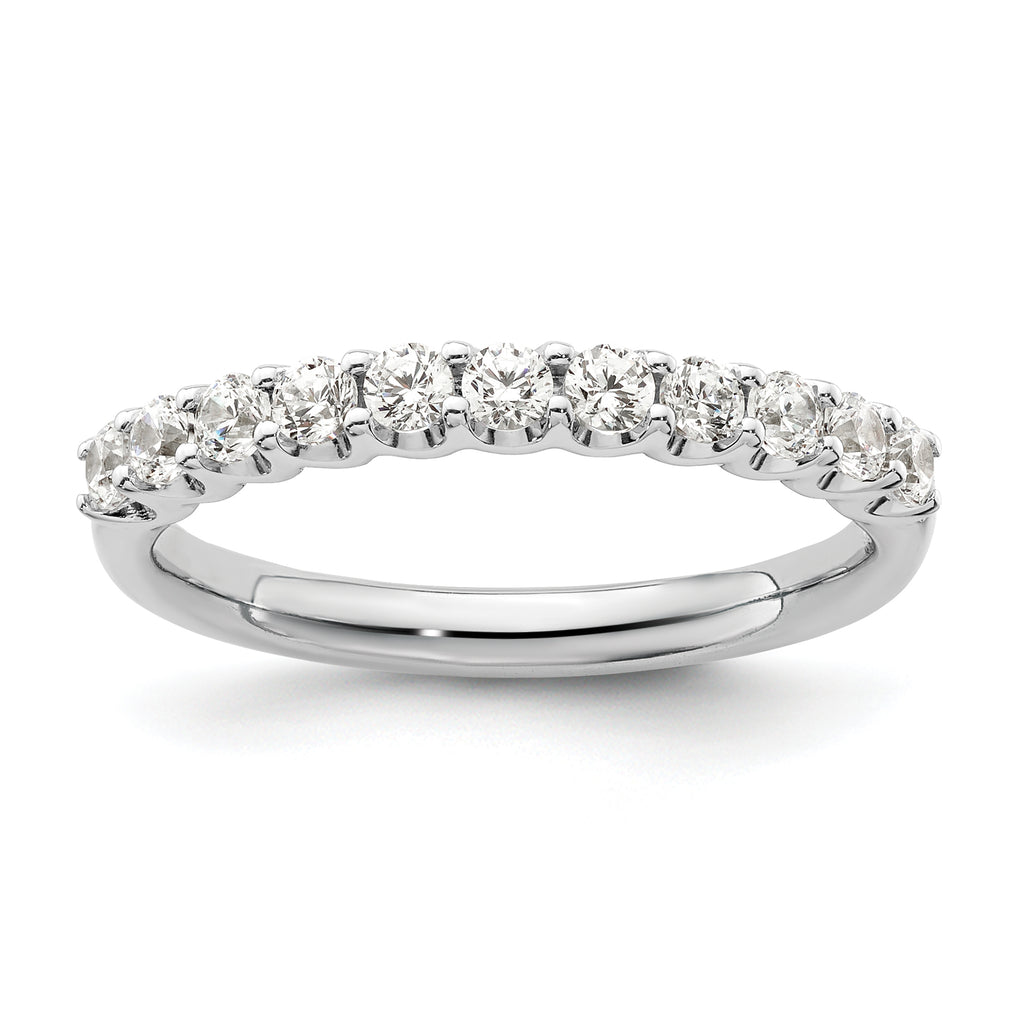 14k White Gold 1/2 carat Lab Grown Diamond VS/SI+ G+ Complete Wedding Band