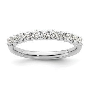 Lab-Grown Diamond Wedding Band in 14K White Gold, 2.3mm (1/2 ct. tw., VS/SI+ G+), Size 7 - Sophia Jewelers