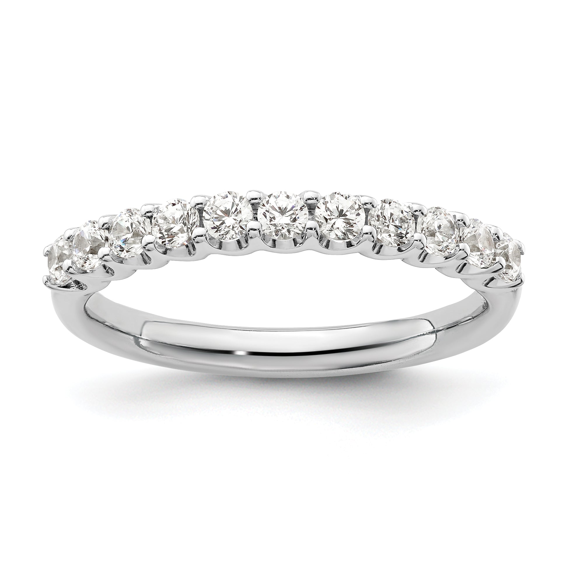 14k White Gold 1/2 carat Lab Grown Diamond VS/SI+ G+ Complete Wedding Band