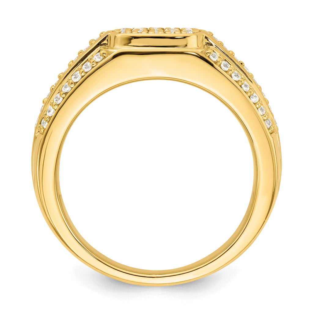 14k 3/4 carat Lab Grown Diamond VS/SI+ G+ Complete Men's Ring