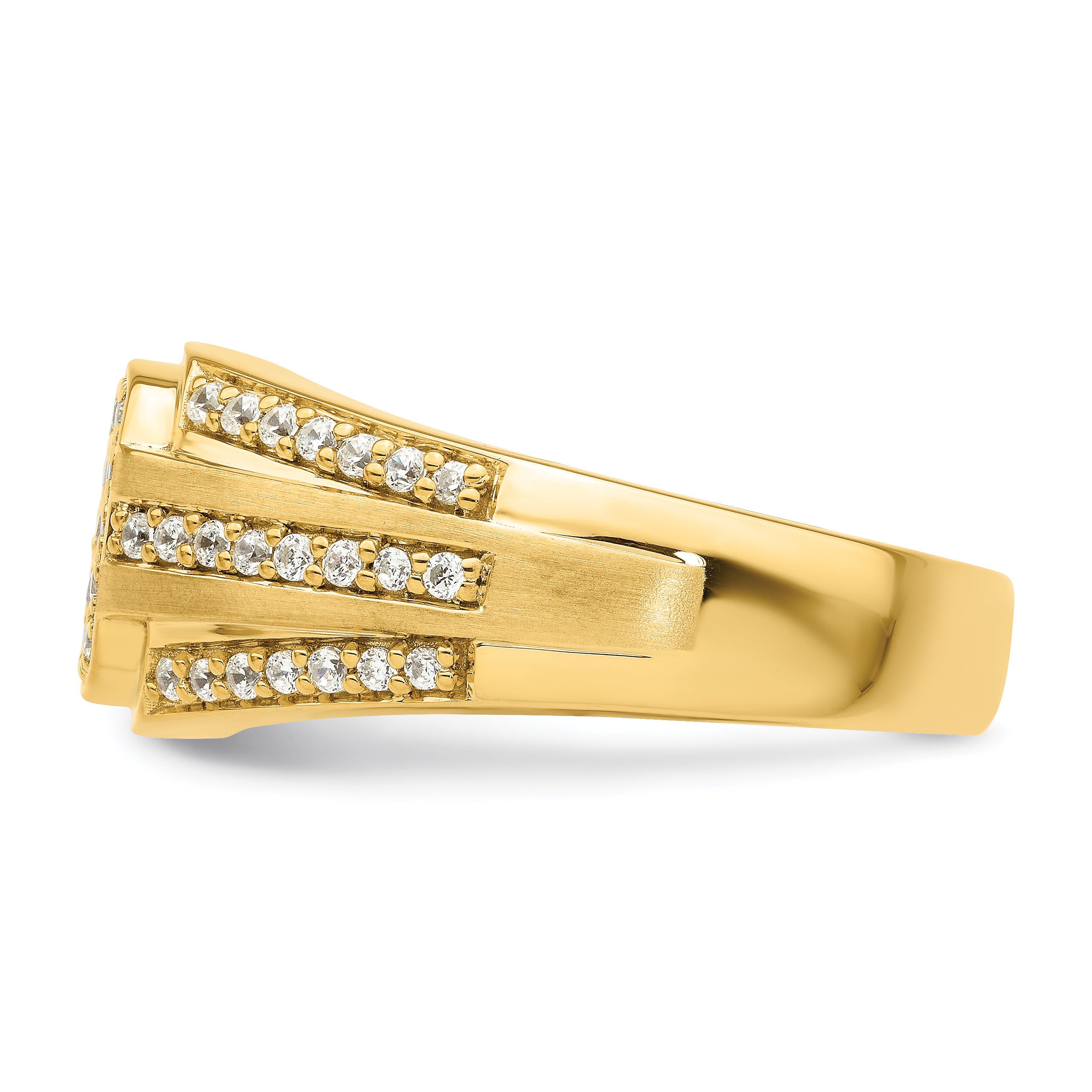 14k 3/4 carat Lab Grown Diamond VS/SI+ G+ Complete Men's Ring