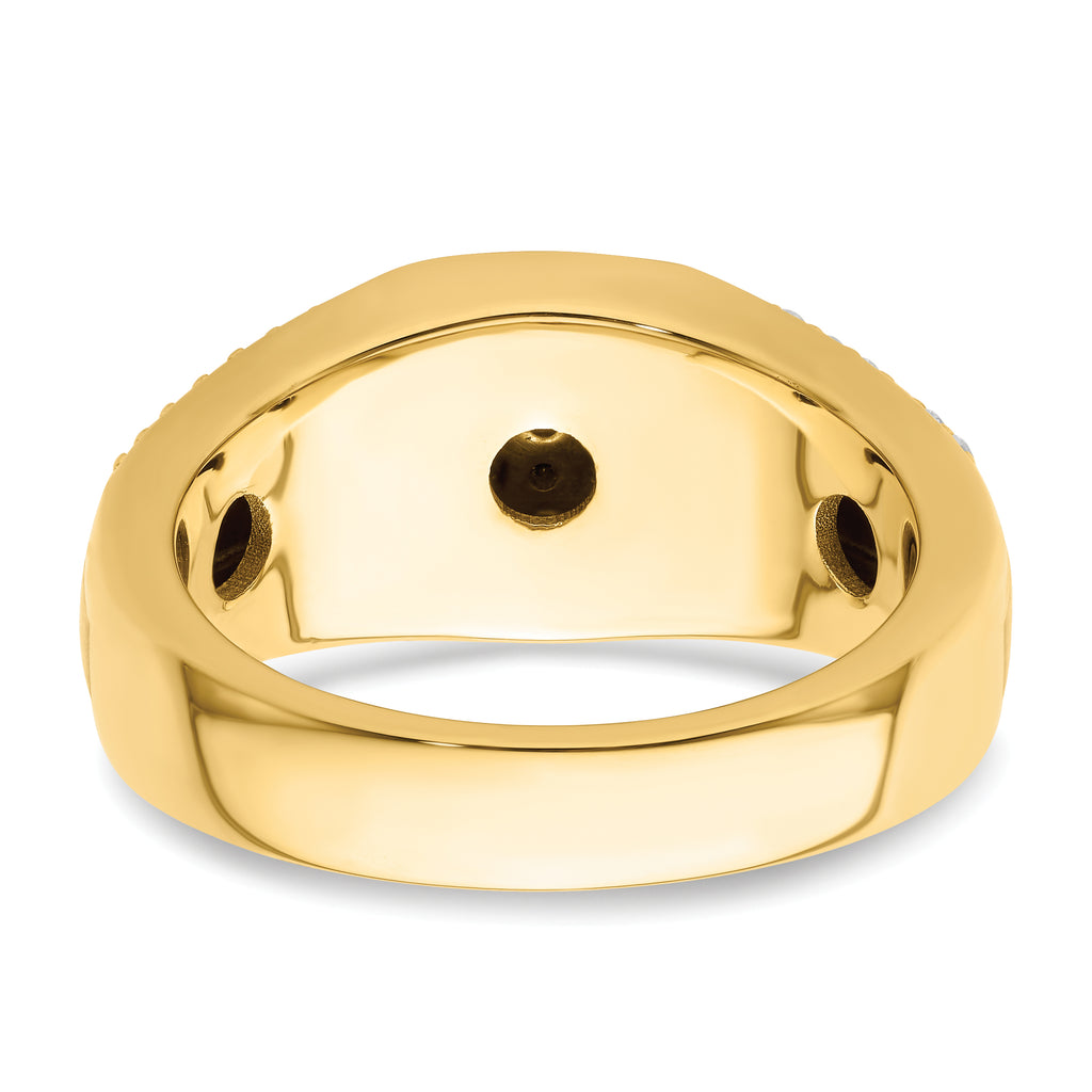 14k 3/4 carat Lab Grown Diamond VS/SI+ G+ Complete Men's Ring