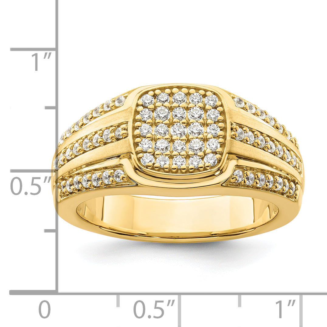 14k 3/4 carat Lab Grown Diamond VS/SI+ G+ Complete Men's Ring