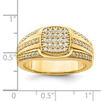 14k 3/4 carat Lab Grown Diamond VS/SI+ G+ Complete Men's Ring
