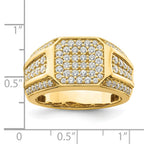 14k 1/3 carat Lab Grown Diamond VS/SI+ G+ Men's Ring