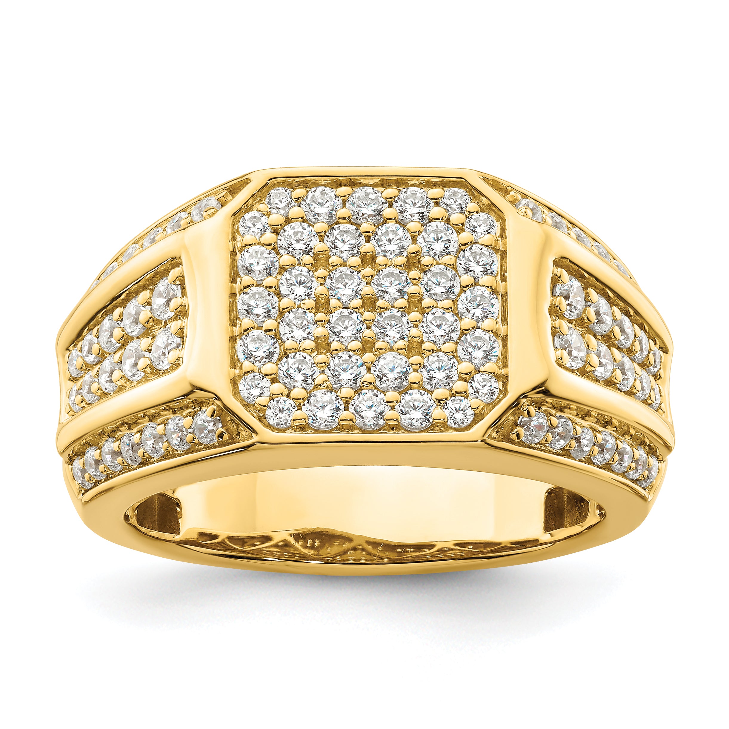 14k 1/3 carat Lab Grown Diamond VS/SI+ G+ Men's Ring Main image
