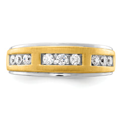 14K Two-Tone Lab Grown VS/SI+ G+ Dia Men's Ring