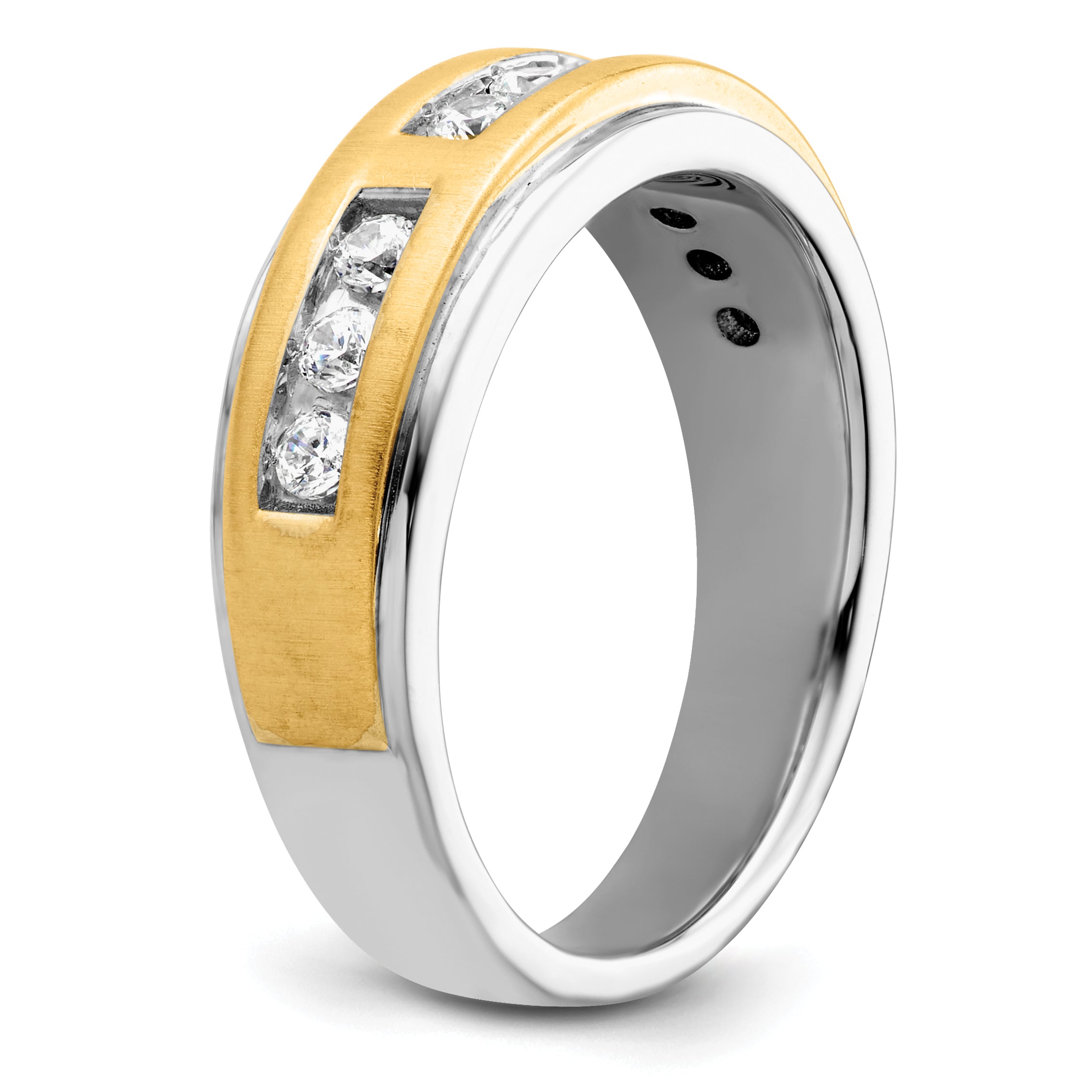 14K Two-Tone Lab Grown VS/SI+ G+ Dia Men's Ring