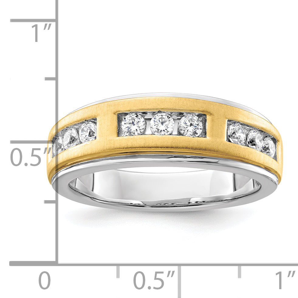 14K Two-Tone Lab Grown VS/SI+ G+ Dia Men's Ring