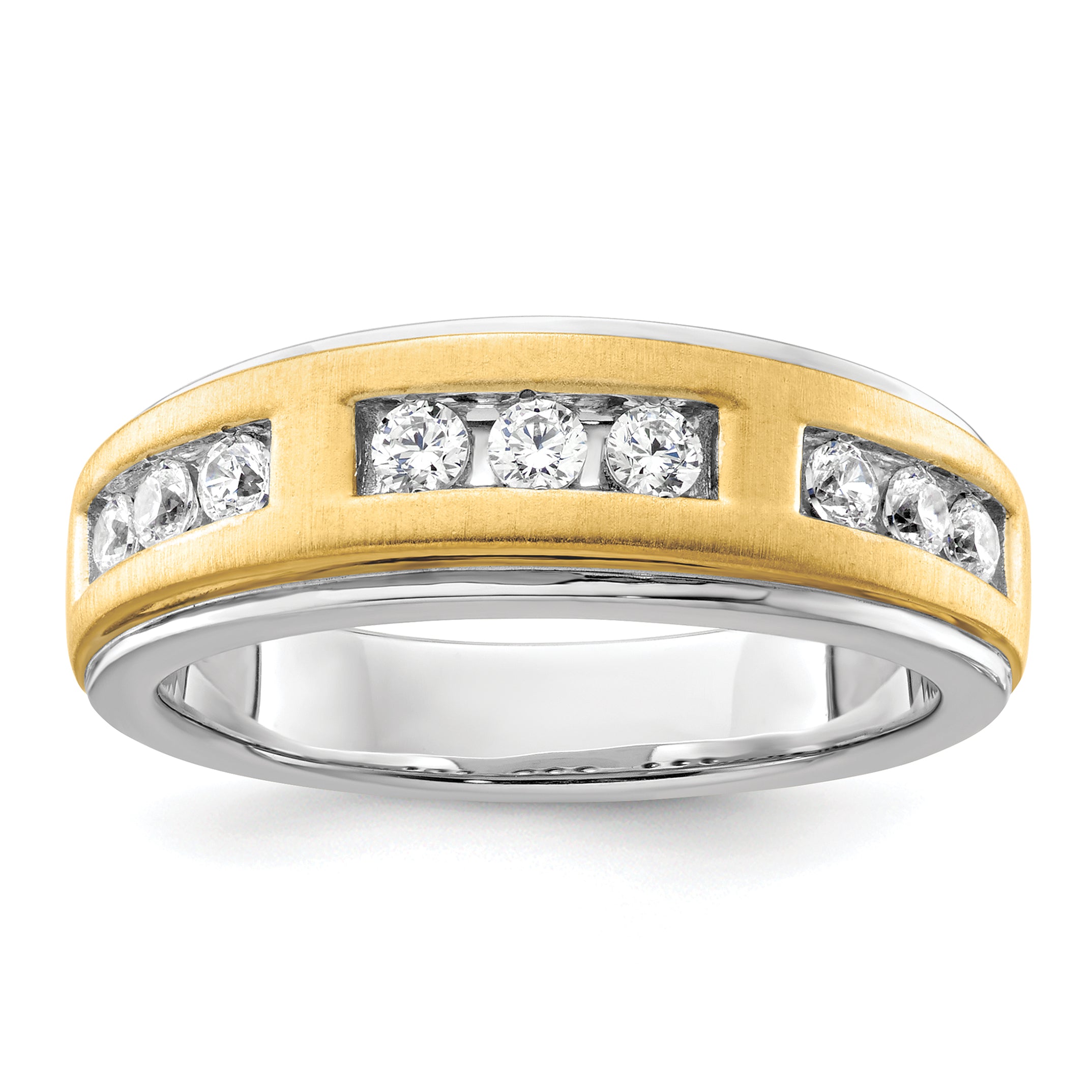 14K Two-Tone Lab Grown VS/SI+ G+ Dia Men's Ring