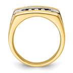 14k Rhodium-plated 1 1/6 carat Lab Grown Diamond VS/SI+ G+ Men's Ring