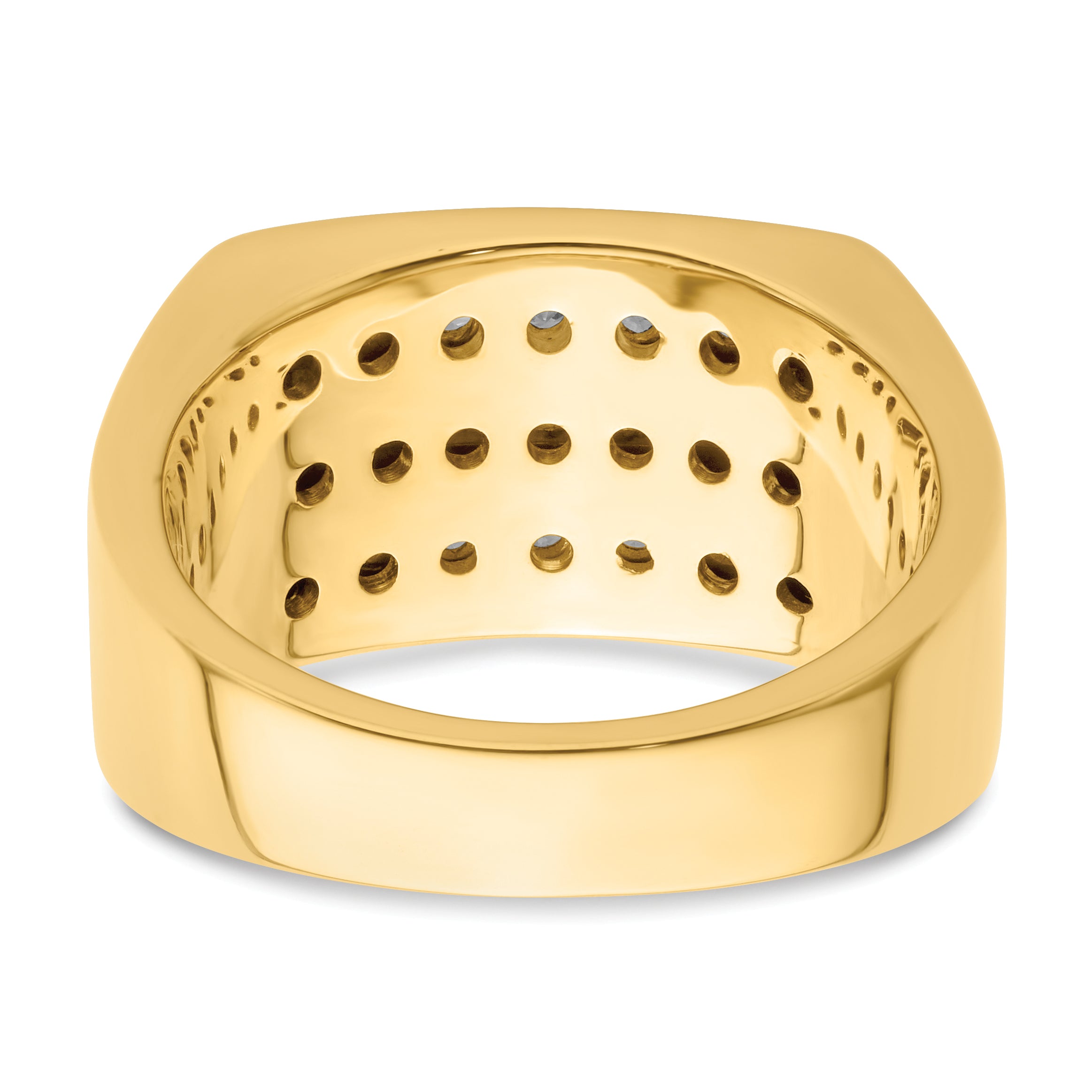 14k Rhodium-plated 1 1/6 carat Lab Grown Diamond VS/SI+ G+ Men's Ring