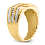 14k Rhodium-plated 1 1/6 carat Lab Grown Diamond VS/SI+ G+ Men's Ring