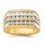14k Rhodium-plated 1 1/6 carat Lab Grown Diamond VS/SI+ G+ Men's Ring